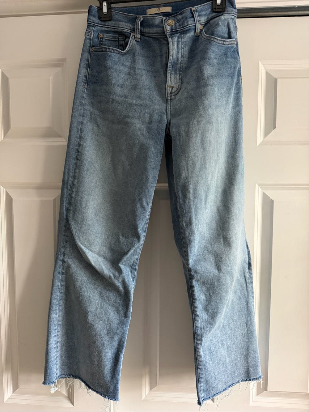 7 for All Mankind Light Blue Cropped Jeans